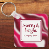 Voeg toe Zakelijke Logo Bright Christmas Promotion Sleutelhanger (Voorkant)