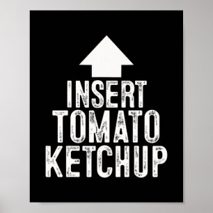 Voeg Tomatenketchup Halloween Wijzende Pijl Toe Aa Poster
