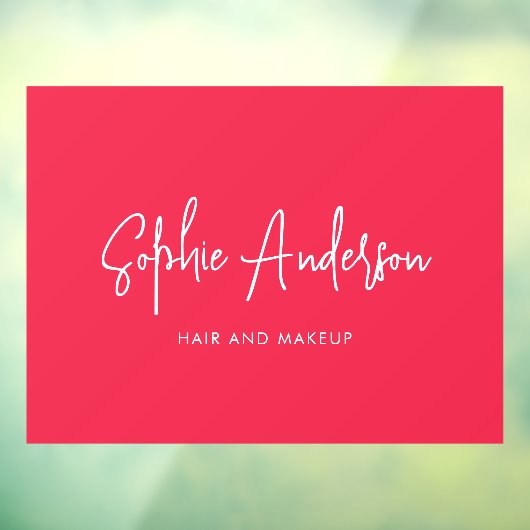 Voeg trendy moderne script merknaam toe op aangepa raamsticker (Vel 3)