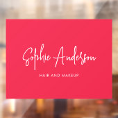 Voeg trendy moderne script merknaam toe op aangepa raamsticker (Vel 2)