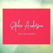 Voeg trendy moderne script merknaam toe op maat ge raamsticker (Vel 3)