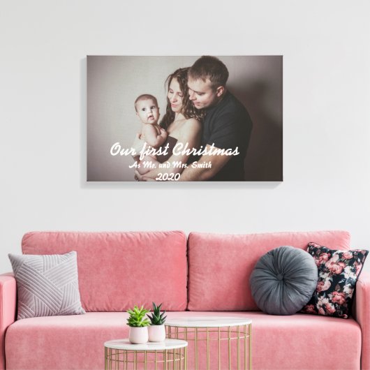 Voeg trouwfoto of ander 's Wrapped Canvas toe (Insitu (Woonkamer))