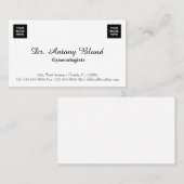 Voeg twee afbeeldingen Gynaecoloog Visitekaartje (Voorkant / Achterkant)