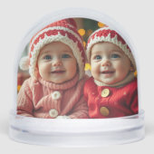 Voeg twee foto's toe Snow Wereldbol Sneeuwbol (Voorkant)