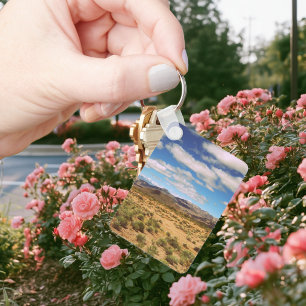 Voeg Twee van Je Eigen Foto's Toe Sleutelhanger
