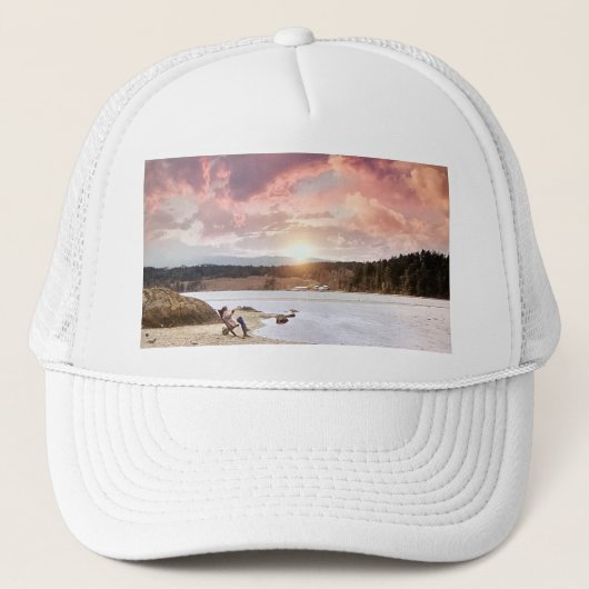 VOEG U LOGO TOE EN TEKST HIER TRUCKER HAT PET (Voorkant)