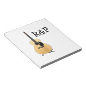 Voeg u tekst toe met de naam brown akoestische git notitieblok (Schuin)