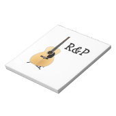 Voeg u tekst toe met de naam brown akoestische git notitieblok (Linkerzijde)