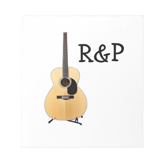 Voeg u tekst toe met de naam brown akoestische git notitieblok (Voorkant)