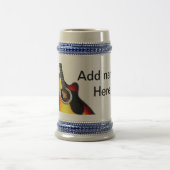 Voeg u tekst toe met een bruine akoestische gitaar bierpul (Center)