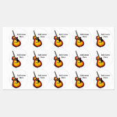 Voeg u tekst toe met een bruine akoestische gitaar labels (Vel)