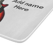 Voeg u tekst toe met een bruine akoestische gitaar snijplank (Hoek)