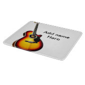 Voeg u tekst toe met een bruine akoestische gitaar snijplank (Hoek)