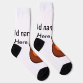 Voeg u tekst toe met een bruine akoestische gitaar sokken (Rechts)