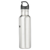 Voeg u tekst toe met een bruine akoestische gitaar waterfles  (Achterkant)