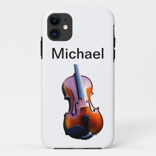 Voeg u toe noem tekst bruin vioolmuzieklier gooit  Case-Mate iPhone case (Achterkant)