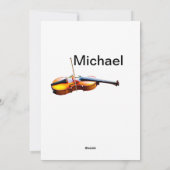 Voeg u toe noem tekst bruin vioolmuzieklier gooit feestdagenkaart (Achterkant)