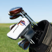 Voeg u toe noem tekst bruin vioolmuzieklier gooit  golfheadcover (Insitu)