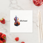 Voeg u toe noem tekst bruin vioolmuzieklier gooit servet (Insitu)