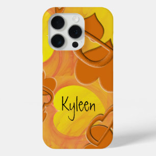 Voeg u toe noemen Oranje Geest Gele Sjabloon iPhone 15 Pro Case