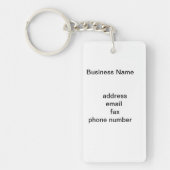 Voeg UR 3D transparant Bedrijfsnaam,.. Sleutelhanger (Voorkant)