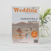 Voeg uw 2 foto magazine verbrande Sinaasappels bru Kaart (Staand voorkant)