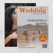 Voeg uw 2 foto magazine verbrande Sinaasappels bru Kaart (Voorkant / Achterkant)