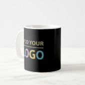 Voeg uw aangepaste bedrijfslogo toe koffiemok (Voorkant links)
