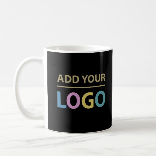 Voeg uw aangepaste bedrijfslogo toe koffiemok (Links)