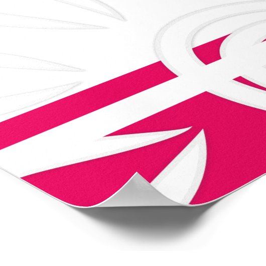 Voeg Uw Aangepaste Citaat Stripes & de Framberry v Poster (Hoek)