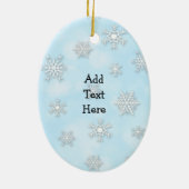 Voeg uw aangepaste kerstversiering met foto's op p keramisch ornament (Achterkant)