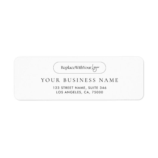 Voeg uw aangepaste lange horizontale dunne bedrijf etiket (Voorkant)