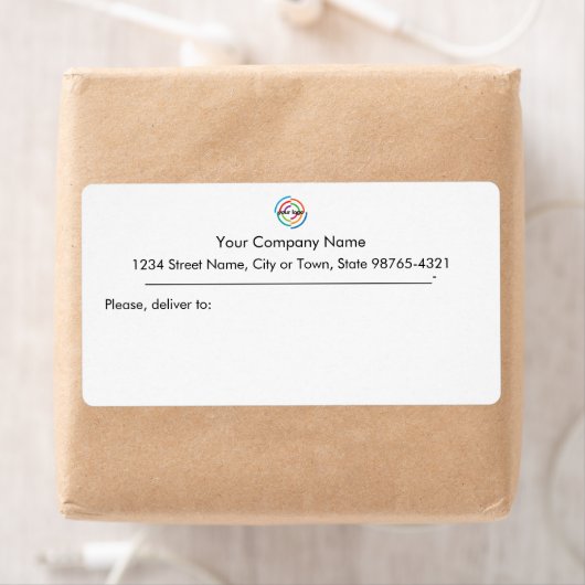 Voeg uw aangepaste Logo-bedrijfsadres toe Etiket (Insitu)
