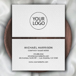 Voeg uw aangepaste logo circle modern minimalist t visitekaartje