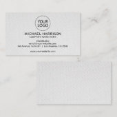 Voeg uw aangepaste logo circle modern minimalist t visitekaartje (Voorkant / Achterkant)