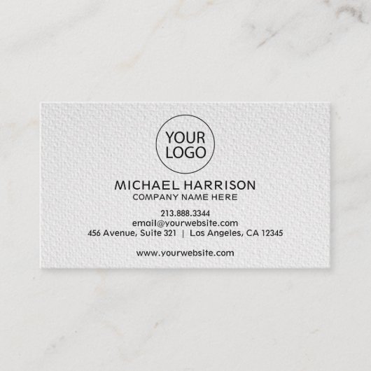 Voeg uw aangepaste logo circle modern minimalist t visitekaartje (Voorkant)