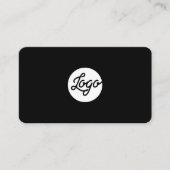 Voeg uw aangepaste Logo Circle Professional Black  Visitekaartje (Voorkant)