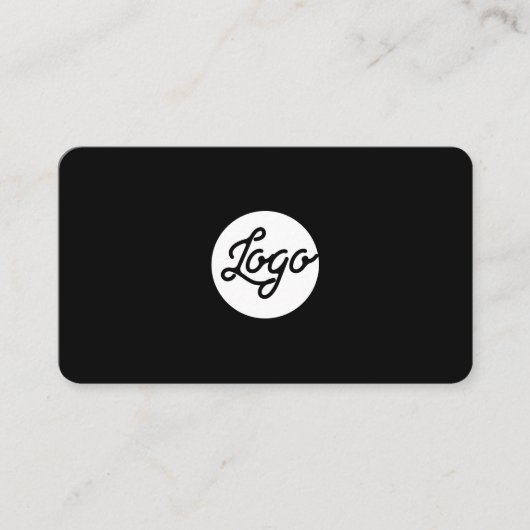 Voeg uw aangepaste Logo Circle Professional Black  Visitekaartje (Voorkant)