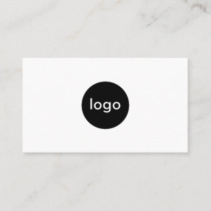 Voeg uw aangepaste logo circle professional white  visitekaartje