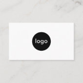 Voeg uw aangepaste logo circle professional white  visitekaartje (Voorkant)