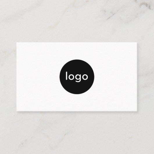 Voeg uw aangepaste logo circle professional white visitekaartje (Voorkant)