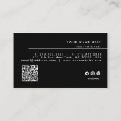 Voeg uw aangepaste logo circle professionele QR Co Visitekaartje (Achterkant)