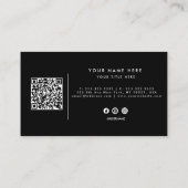 Voeg uw aangepaste logo circle professionele QR Co Visitekaartje (Achterkant)