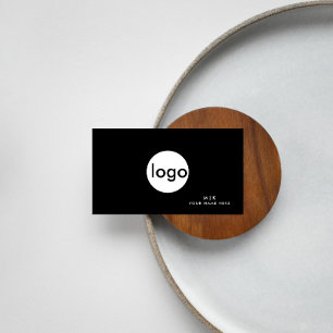Voeg uw aangepaste logo circle professionele QR Co Visitekaartje