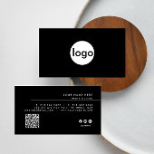 Voeg uw aangepaste logo circle professionele QR Co Visitekaartje