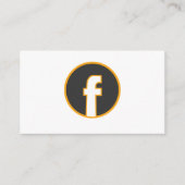 Voeg uw aangepaste logo cirkel professioneel wit t visitekaartje (Voorkant)