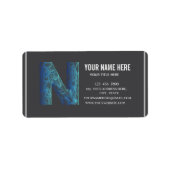 Voeg uw aangepaste logo cirkel professioneel zwart etiket (Voorkant)