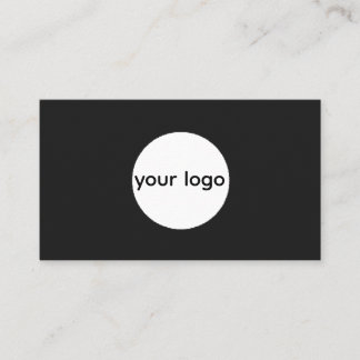 Voeg uw aangepaste logo cirkel professioneel zwart visitekaartje