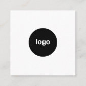 Voeg uw aangepaste logo cirkel wit toe vierkante visitekaartje (Voorkant)