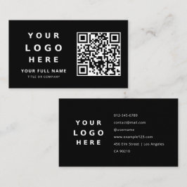 Voeg uw aangepaste logo en QR-code professioneel z Visitekaartje